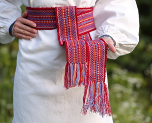 Cinturón Tejido Ucraniano, Cinturón Étnico Folclórico Tejido a Mano para Mujer, Cinturón Bordado Tradicional Bohemio - Product Image 3