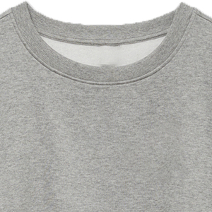 Sweat-shirt en polaire brodé pour femme, écologique, respirant, coupe-vent, gris clair, col rond, manches longues, 340g - Product Image 2