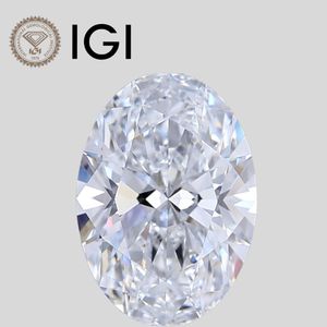 Diamante Ovalado de Laboratorio de 3 Quilates, Corte Ovalado, D VVS1 VVS2 VS1 VS2 - Product Image 1