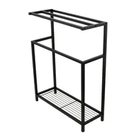 Porte-serviettes noir pour écharpes cravates châles ceintures porte-serviettes en métal pour salle de bains simple et durable en gros