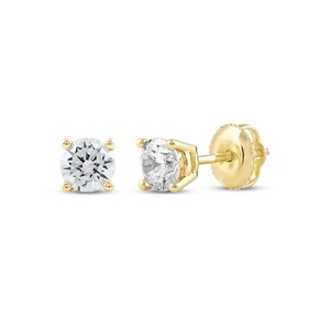Certified Round Cut Diamond Solitaire <b>Stud</b> <b>Earrings</b> 0.75 Ct Lab Grown Diamond In 14K Solid Gold Wedding Engagement Party Wear - Product Image 1