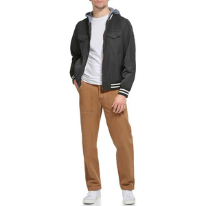 เสื้อแจ็กเก็ตเบสบอลสำหรับผู้ชายเสื้อแจ็กเก็ตเบสบอลวิทยาลัยดีไซน์โลโก้แบบลำลองแนวสตรีท OEM ตามสั่ง - Product Image 2