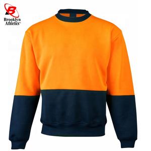 XL Orange Réfléchissant Construction Sécurité Polaire Sweat Haute Visibilité Vêtements de Travail Personnalisable OEM Conception Style De Protection Chemise - Product Image 4