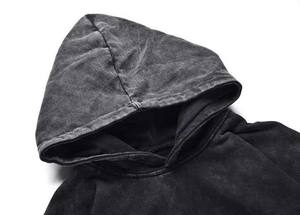 Sudadera con Capucha Extra Grande para Hombre, de Primera Calidad, Estilo Lavado al Ácido, con Logotipo Personalizado Bordado, 100% Algodón, Forro Polar Térmico, Cierre Completo Digital - Product Image 6