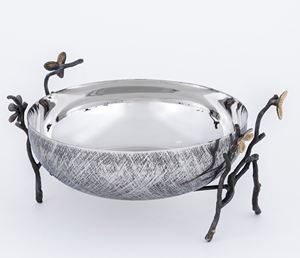 Plaques émaillées en laiton floral design moderne Plateaux Bols à salade et fruits Bols à noix et articles décoratifs Conception personnalisée - Product Image 5