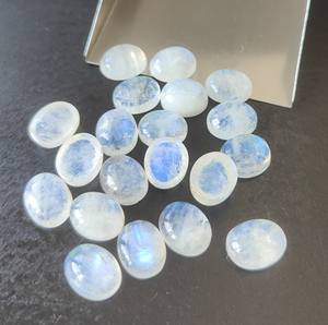 Cabochon ovale en pierre de lune arc-en-ciel naturel 3x5mm-20x30mm pierre précieuse en vrac à dos plat pour la fabrication de bijoux en gros - Product Image 3