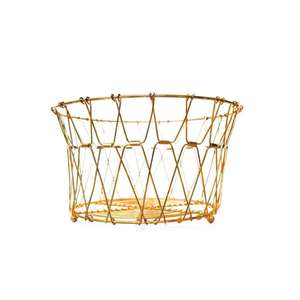 Nordic Creative Iron Wire Fruit <b>Basket</b> Wrought Iron Foldable Fruit <b>Basket</b> Electroplated Rose Gold Storage <b>Basket</b> - Product Image 6