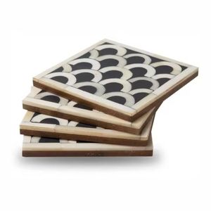 Manufacturers straight <b>hair</b> marble coaster coffee anti-hot multi-functional thermal insulation <b>ornaments</b> hand with base coaster - Product Image 3