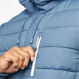 Veste matelassée à capuche légère, manches longues, doudoune d'hiver, veste confortable en duvet, veste d'extérieur pour homme - Product Image 4