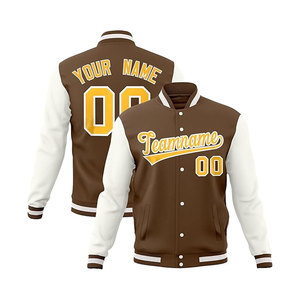 Veste universitaire Letterman personnalisée pour hommes avec numéro d'équipe cousu Service OEM disponible - Product Image 5