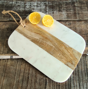Tabla de cortar de mármol y madera, proveedor al por mayor, utensilios de cocina personalizados, bloques de cortar de mármol y madera decorativos - Product Image 1
