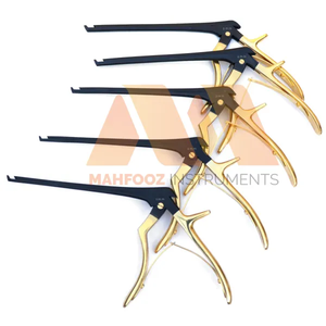 Juego de 5 Piezas de Rongeurs Kerrison de 7 Pulgadas, Negro y Dorado (1,2,3,4,5 mm), Instrumentos Quirúrgicos Cervicales, Instrumentos Ortopédicos - Product Image 5