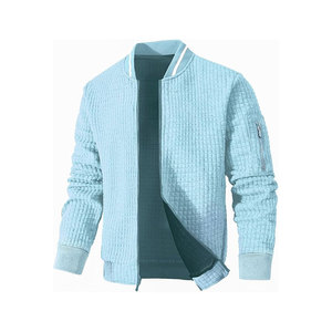 High Quality Vintage Solid Washed Denim Winter Bomber <b>Jacket</b> <b>Men</b> Women's Streetwear College <b>Baseball</b> Wholesale New Design - Product Image 6