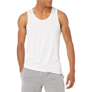 Wholesale <b>Rib</b> Sleeveless 100% Cotton Singlet <b>Men's</b> Blank Solid color <b>Vest</b> <b>Men</b> Fitness Workout Gym wear tank top - Product Image 1