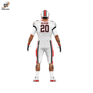 พร้อมส่ง อเมริกันฟุตบอลสวมเสื้อเปล่าโพลีเอสเตอร์แบบกําหนดเองและชุดอเมริกันฟุตบอลแบบสั้น - Product Image 2