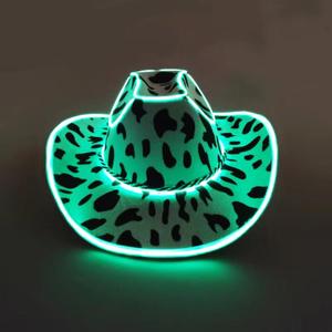 Sombrero de Vaquero Decorativo con Luz LED para Fiestas y Bodas, con Luz Rosa Intermitente - Product Image 1