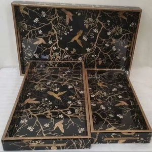 Plateau de service en bois MDF avec revêtement émaillé, design, pour hôtels et restaurants, articles de cuisine, plateau de table, haute qualité - Product Image 1