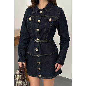 Conjunto de Chaqueta y Falda Vaquera con Botones Dorados Mavi - Mavi - Product Image 4