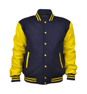 Chaqueta universitaria de lana negra de piel de oveja de manga larga sintética pura transpirable de invierno CollegeBaseballjacket para menDDP envío - Product Image 1