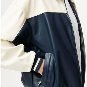 Veste en cuir élégante personnalisée pour hommes Couleur et logo personnalisés Veste en cuir 100% véritable pour hommes Vestes en cuir ajustées - Product Image 6