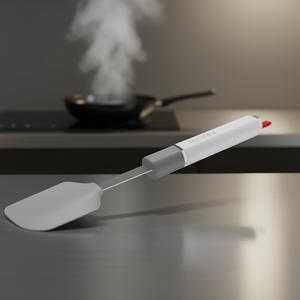 Ustensile de cuisine en silicone LILLO STILE, spatule 30x4,5 cm en gris et blanc, modèle 0780 - Product Image 3