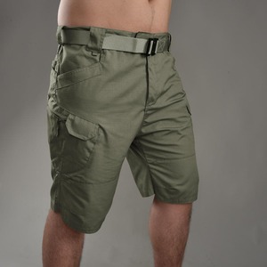 Pantalones cortos informales 2 en 1 de cintura media, transpirables, antiarrugas, impermeables, con cierre de cintura elástica, pantalones cortos tejidos con logotipo personalizado para hombre - Product Image 2