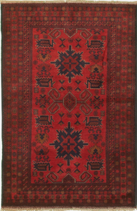 Tapis d'intérieur artisanal de luxe, style tribal afghan, design moderne à nœuds, pour salon, hôtel, bureau, maison commerciale - Product Image 1