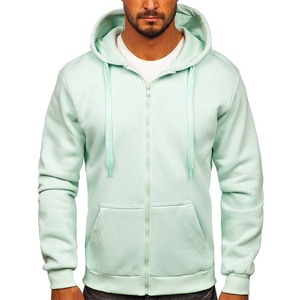 Men High Quality 380GM Winter Solid Zip up Hoodie - Product Image 1
