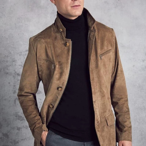 Chaqueta de Motociclista Unisex de Alta Gama, de Lona, con Borlas, de Piel de Vaca, Impermeable, Resistente al Viento, Ecológica, Ultrasuave y Duradera para Invierno - Product Image 1