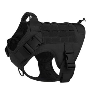 Customizable Tactical Dog Harness Adjustable Pet Harnesses for <b>Walking</b> & Hiking Made India Durable Leather Nylon No Pull Handle - Product Image 4