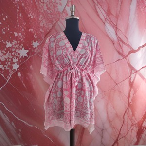 Maxi vestidos de algodón indio sin mangas con estampado de bloques para mujer KFCS176 algodón verano Maxi vestido 100% diseñador de ropa orgánica - Product Image 6