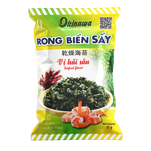 Sabor a ajo frito 12g Bolsa crujiente Nutricional Okinawa Algas marinas Uvas de mar Snack Servicio OEM 100% Vietnam natural Estante de 1 año - Product Image 4