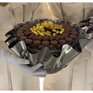 Premium Silver Metal Chocolate Bowl Modern Style Decorative Chocolate Serving Bowls Servings For <b>Sweets</b> Or Candies - Product Image 3