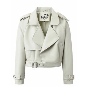 Veste de moto en cuir véritable de style coréen pour femmes, logo personnalisé, vêtements de fête en plein air, remplissage en coton, prix de gros d'usine - Product Image 1