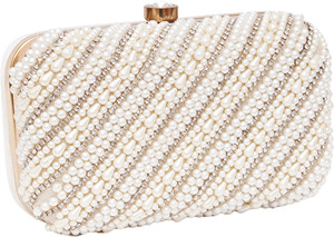 Embrayage perlé de graine de broderie sac à main perlé porte-monnaie petit sac à main blanc pochette à monnaie pochette - Product Image 4