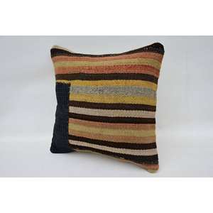 Coussin en laine multicolore Kilim Patchwork 12x12 Inch Coussin décoratif en soie Tissé Vintage Floral Print Portable Bedding Christmas - Product Image 3