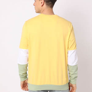 Sweat-shirts en molleton 100% coton pour hommes, taille plus, coupe régulière, bas flexible, couleurs contrastées, col rond, personnalisables - Product Image 2