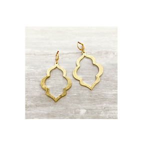 Brass Gold Plated Earrings <b>Lotus</b> Brass Jewelry Earrings Fancy Brass Earring for Different Size Hot Selling Product - Product Image 1