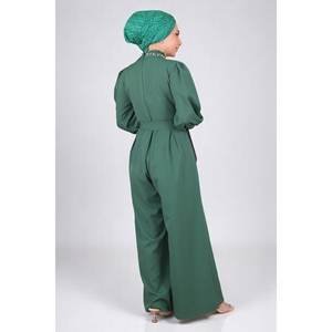 Combinaison décontractée Mega Merchant avec détails émeraude, 100% polyester, modèle 87778 - Product Image 5