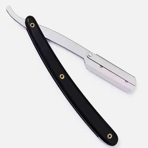 Maquinilla de afeitar recta de alto grado, cuchillas de afeitar de un solo borde, mango de madera ligero, maquinilla de afeitar de garganta cortada para peluquero - Product Image 1