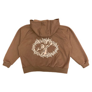 Sweat à capuche en molleton de coton en gros, fermeture éclair bon marché, logo brodé personnalisé, motif uni, sweat à capuche pour homme, 100% sweat à capuche de haute qualité - Product Image 3