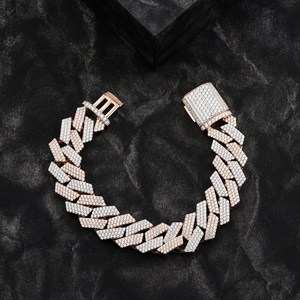Nueva joyería de moda estilo Hip Hop Iced Out 925 plata esterlina 10mm VVS Moissanite diamante pulsera de eslabones cubanos - Product Image 1