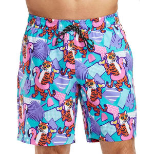 Shorts de Baño Personalizados para Hombre, 100% Poliéster Canvas, Ecológicos, Antiarrugas, Transpirables, de Secado Rápido, con Impresión Digital - Product Image 1