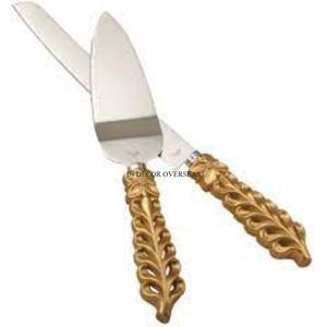 ที่เซิร์ฟและมีดโลหะขัดเงาสีเงินดูดีมีเอกลักษณ์มีด้ามจับดีไซน์แฟนซีจากอินเดีย - Product Image 6