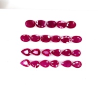 Pierres précieuses naturelles de rubis de Birmanie rose rougeâtre 6x8mm ovale coupe poire à facettes en vrac ambre pierres précieuses pour la fabrication de colliers