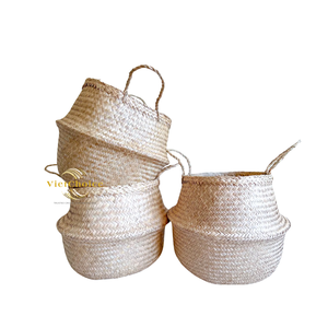 Cestas de Almacenamiento VIETCHOICE, Económicas, Ecológicas, Clásicas, Tejidas con Paja y Fibra de Seagrass, Multiusos, Vietnam - Product Image 2