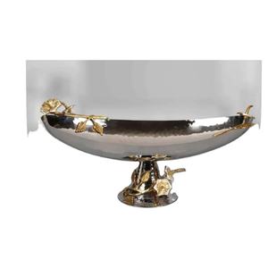 Nouveau plateau de bol de service en aluminium poli brillant plateau de Date de service de qualité supérieure élégant pour les fêtes d'hôtel de mariage - Product Image 1