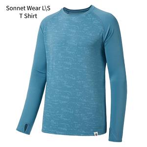 T-shirt à manches longues pour homme, coton, col rond, motif imprimé multicolore, coupe ajustée - Product Image 2