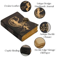 Acheter Carnet de croquis en cuir gaufré fait à la main Vintage Retro Recette Magic Prayer Writing Wellness Bullet Wedding Mental Journal Journal