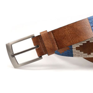 Cinturones de polo de cuero genuino de alta calidad para hombres y mujeres Cinturones cosidos duraderos de cuero genuino - Product Image 2